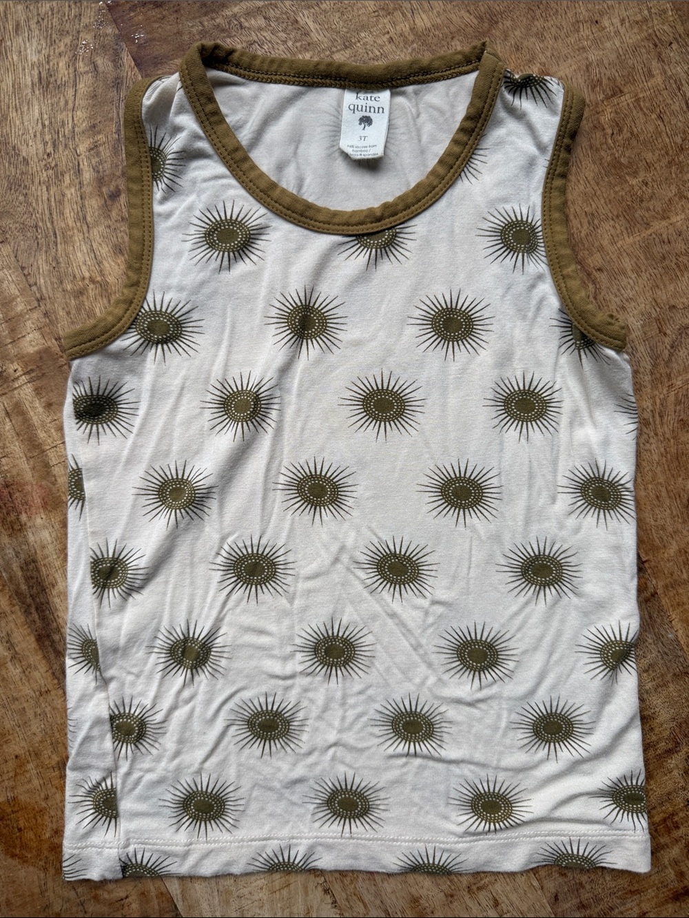Bamboo Ringer Tank Sunburst Print || kate quinn